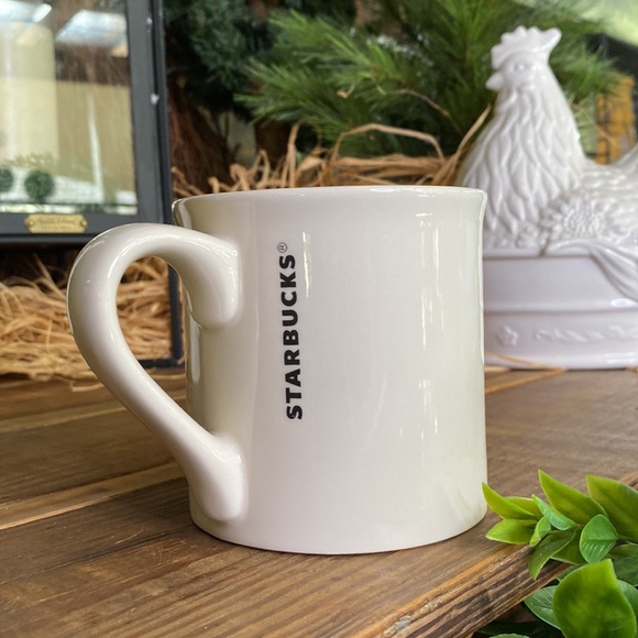 Starbucks Brand 2013 Collection 14oz White Handled Mug with Starbucks Logo ☕️ - Picture 2 of 13